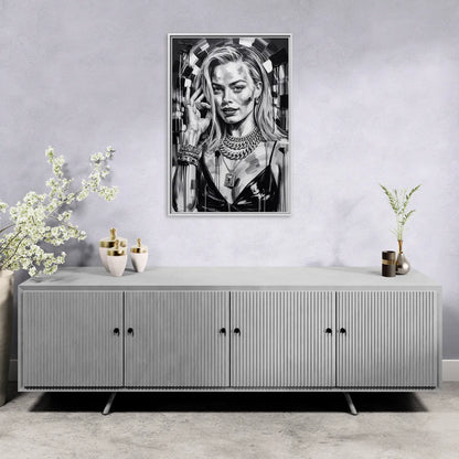 Harlequin Muse 2.0 - Living Room White Frame Canvas