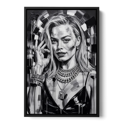 Harlequin Muse 2.0 Front - Black Canvas Wall Art