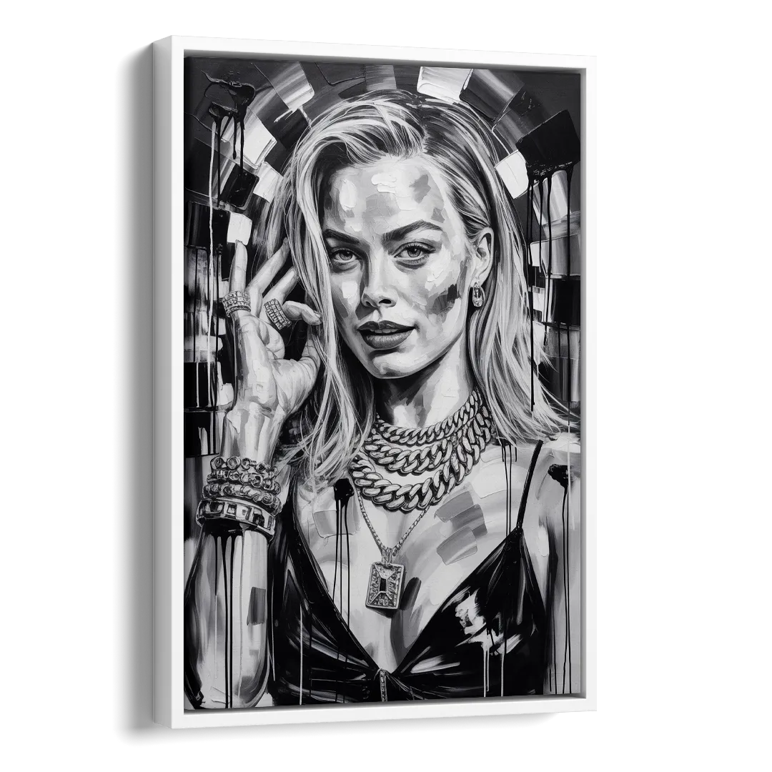 Harlequin Muse 2.0 Side - White Canvas Wall Art