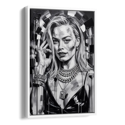 Harlequin Muse 2.0 Side - White Canvas Wall Art