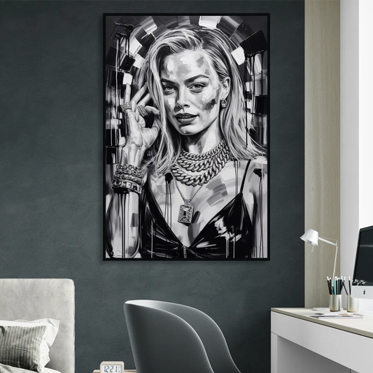 Harlequin Muse 2.0 Living Room - Black Canvas Wall Art