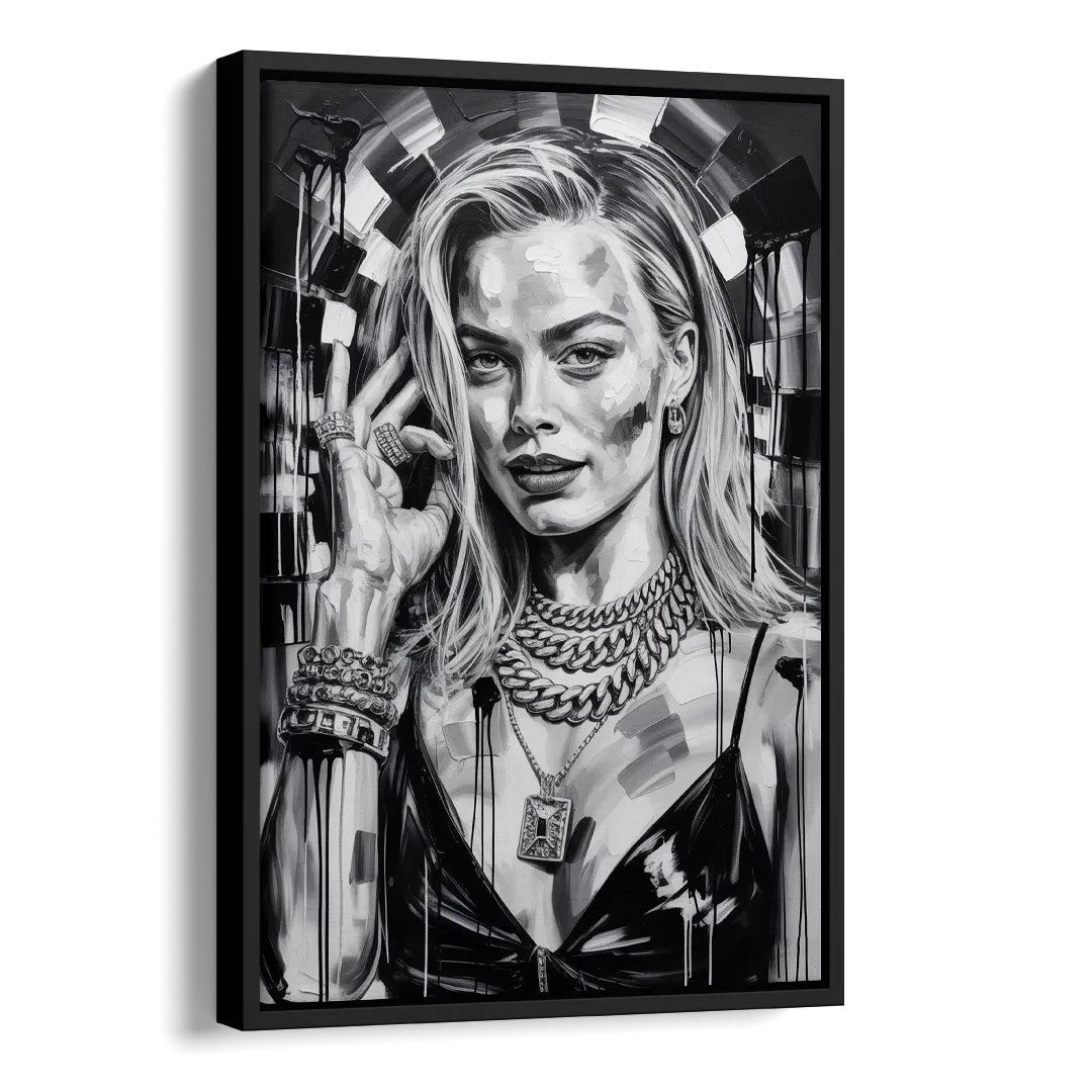 Harlequin Muse 2.0 Side - Black Canvas Wall Art