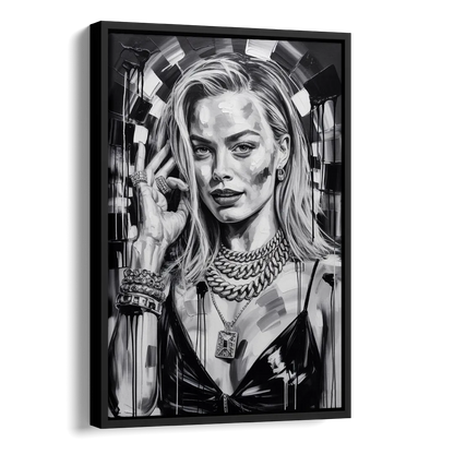 Harlequin Muse 2.0 Side - Black Canvas Wall Art