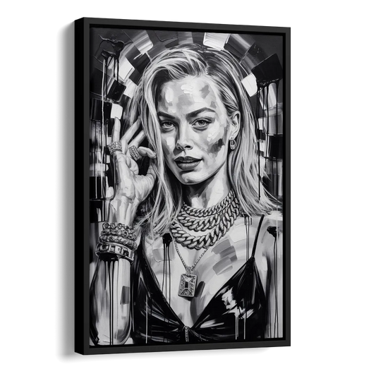 Harlequin Muse 2.0 Side - Black Canvas Wall Art