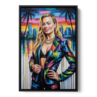 Harlequin Muse - Black Frame Canvas