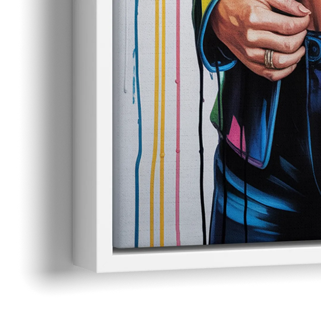 Harlequin Muse - Close-Up White Frame Canvas