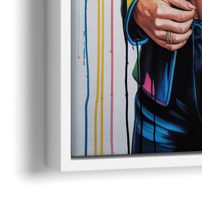 Harlequin Muse - Close-Up White Frame Canvas
