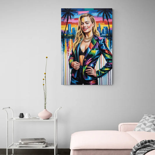 Harlequin Muse - Canvas Wall Art Living Room