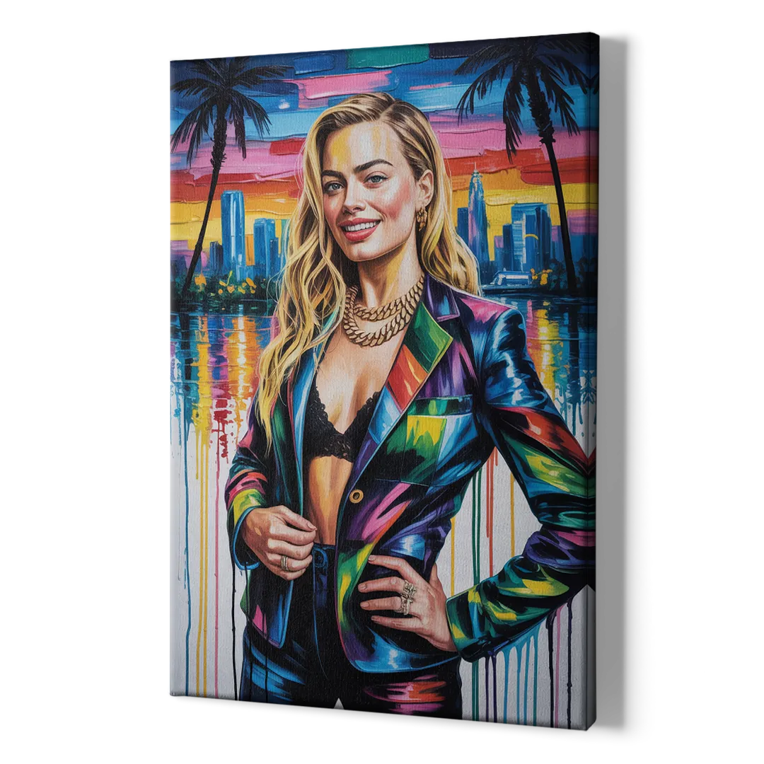 Harlequin Muse - Canvas Print Art Sides