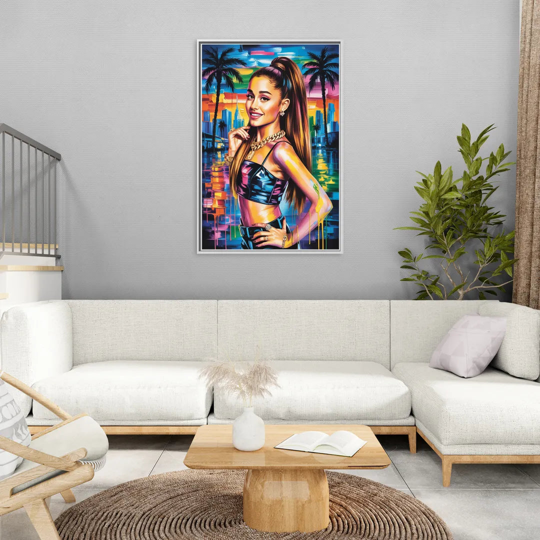 Heaven Tone 2.0 - Living Room White Frame Canvas
