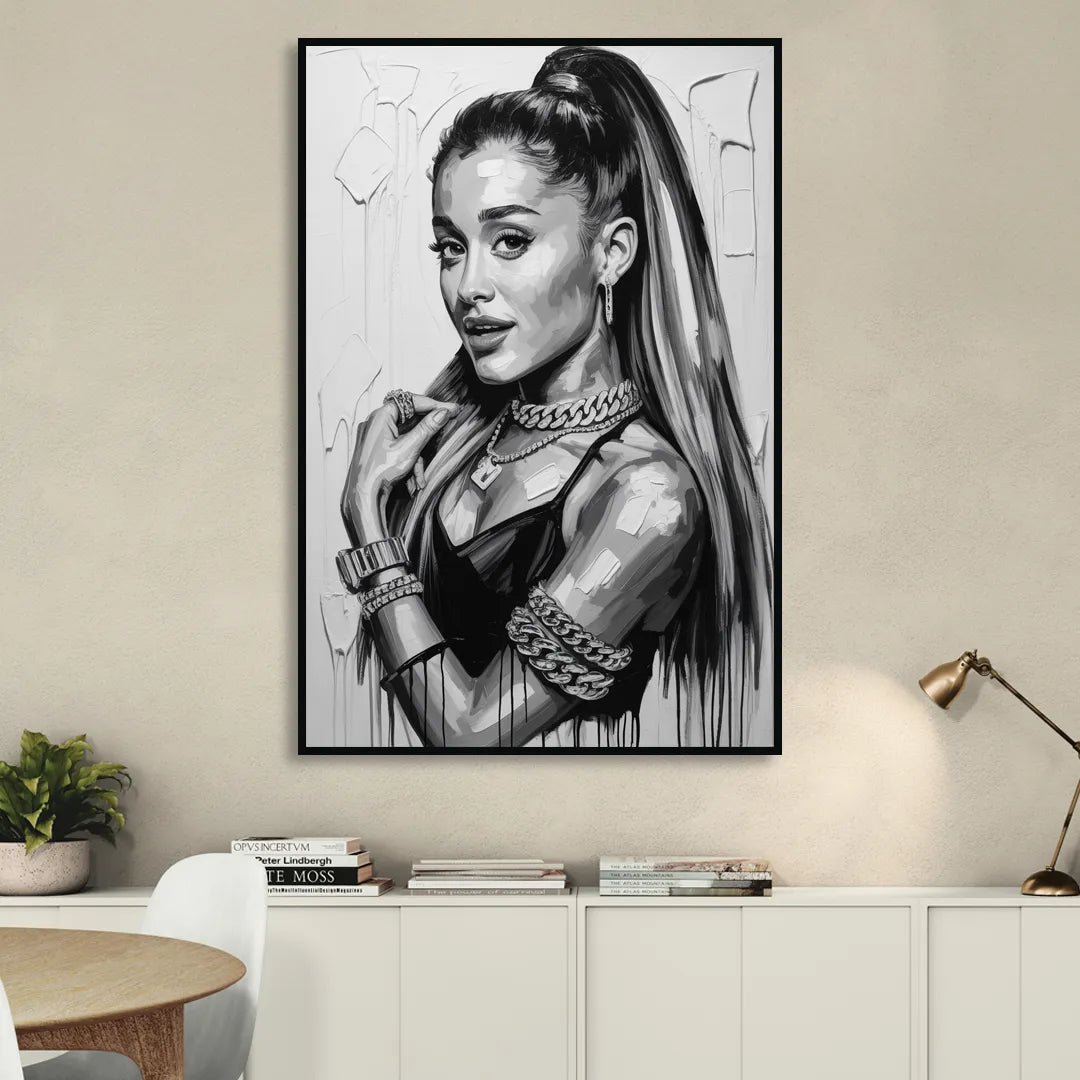 Heaven Tone Living Room - Black Canvas Wall Art