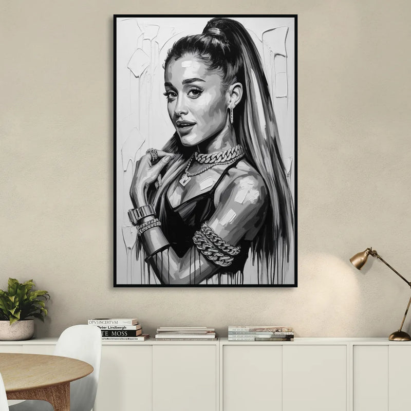 Heaven Tone Living Room - Black Canvas Wall Art