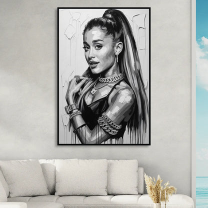 Heaven Tone Sitting Room - Black Canvas Wall Art