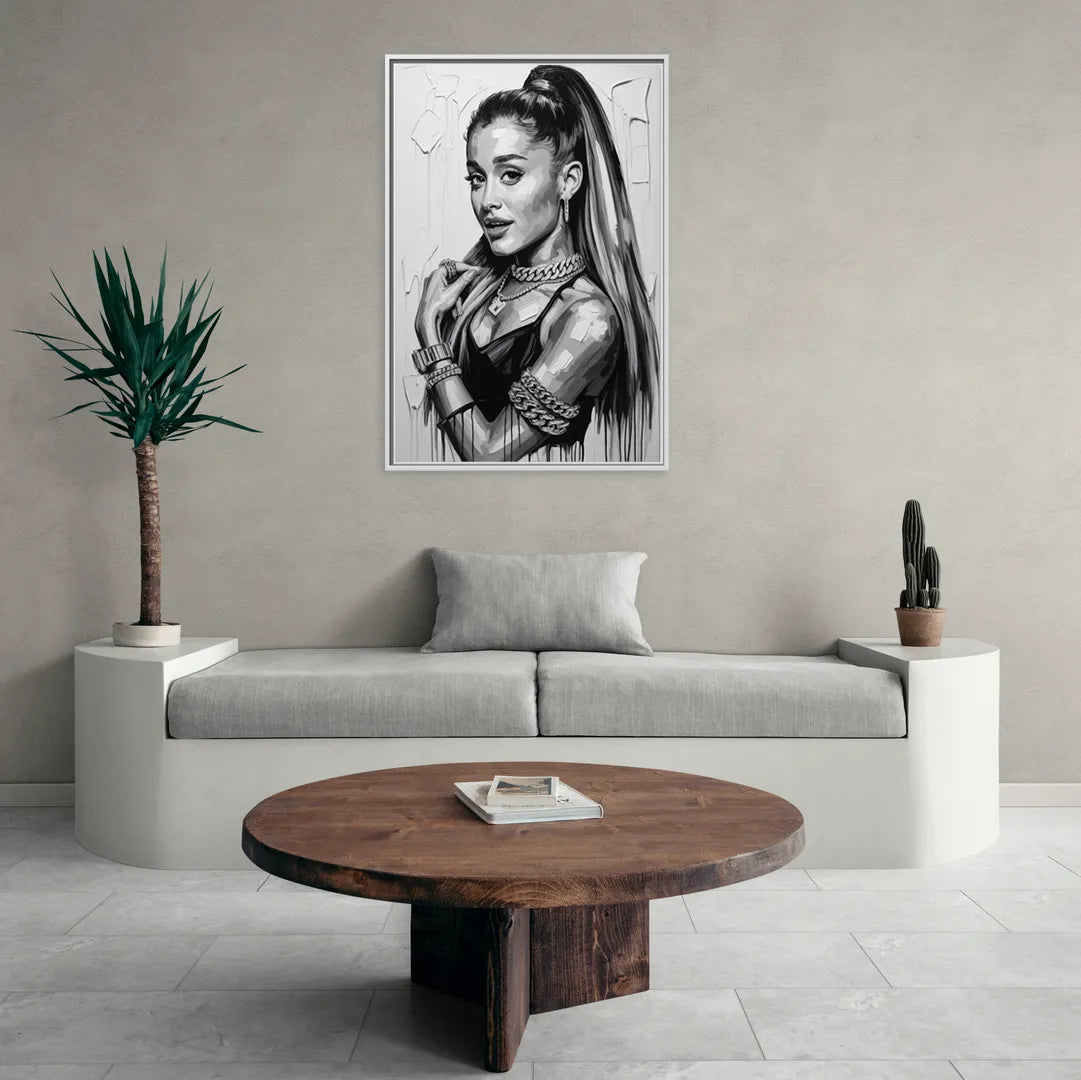 Heaven Tone - Living Room White Frame Canvas