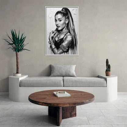 Heaven Tone - Living Room White Frame Canvas