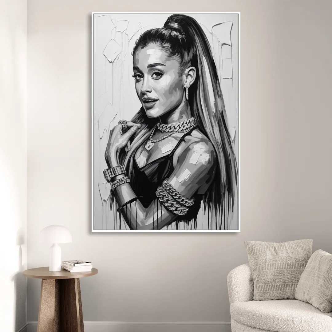 Heaven Tone Living Room - White Canvas Wall Art