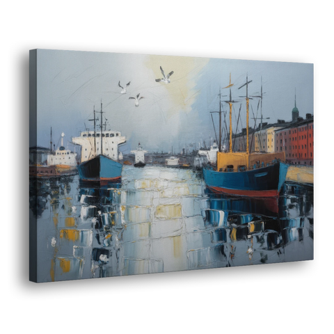 Helsinki Harbor - Canvas Wall Art - Side