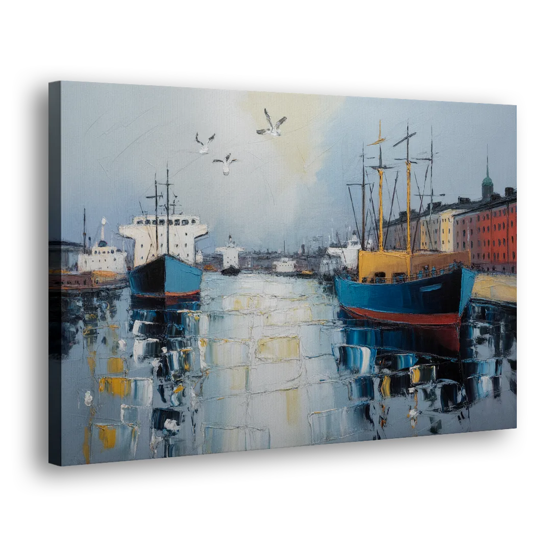 Helsinki Harbor Side - Canvas Wall Art