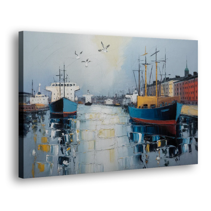 Helsinki Harbor Side - Canvas Wall Art