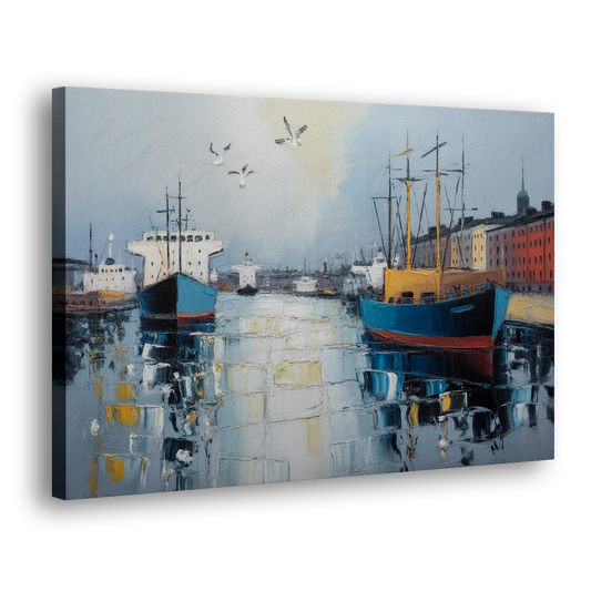 Helsinki Harbor Side - Canvas Wall Art