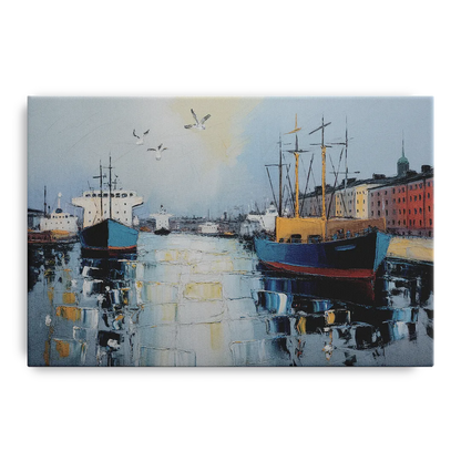 Helsinki Harbor Front - Canvas Wall Art