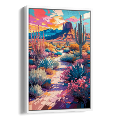 Henderson Desert Bloom Side - White Canvas Wall Art