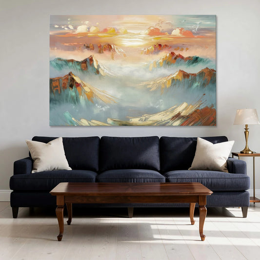 Henderson Mountain Horizon - Canvas Wall Art - Sofa - 60x40