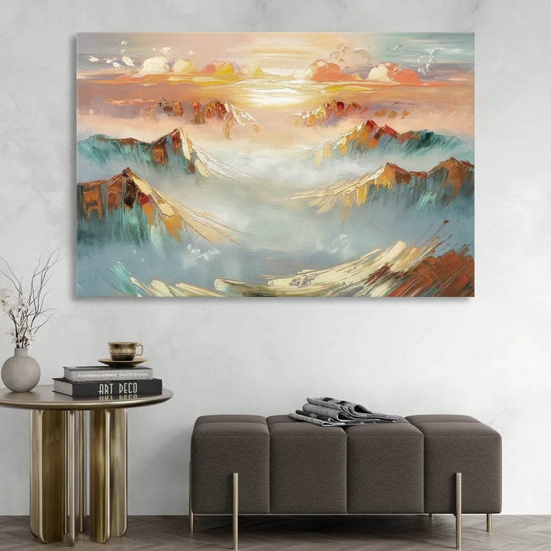 Henderson Mountain Horizon Living Room - Canvas Wall Art