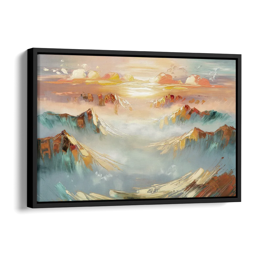 Henderson Mountain Horizon Side - Black Canvas Wall Art