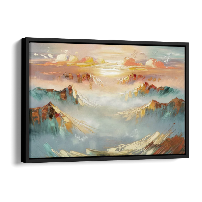 Henderson Mountain Horizon Side - Black Canvas Wall Art