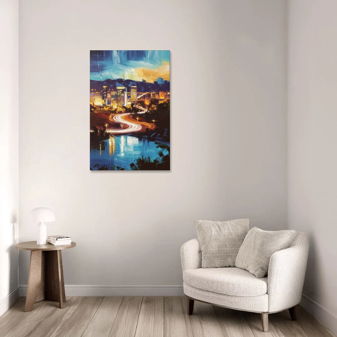 Henderson Nightscape - Canvas Wall Art - Sofa - 24x36