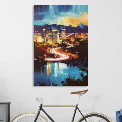 Henderson Nightscape Sitting Room - Canvas Wall Art