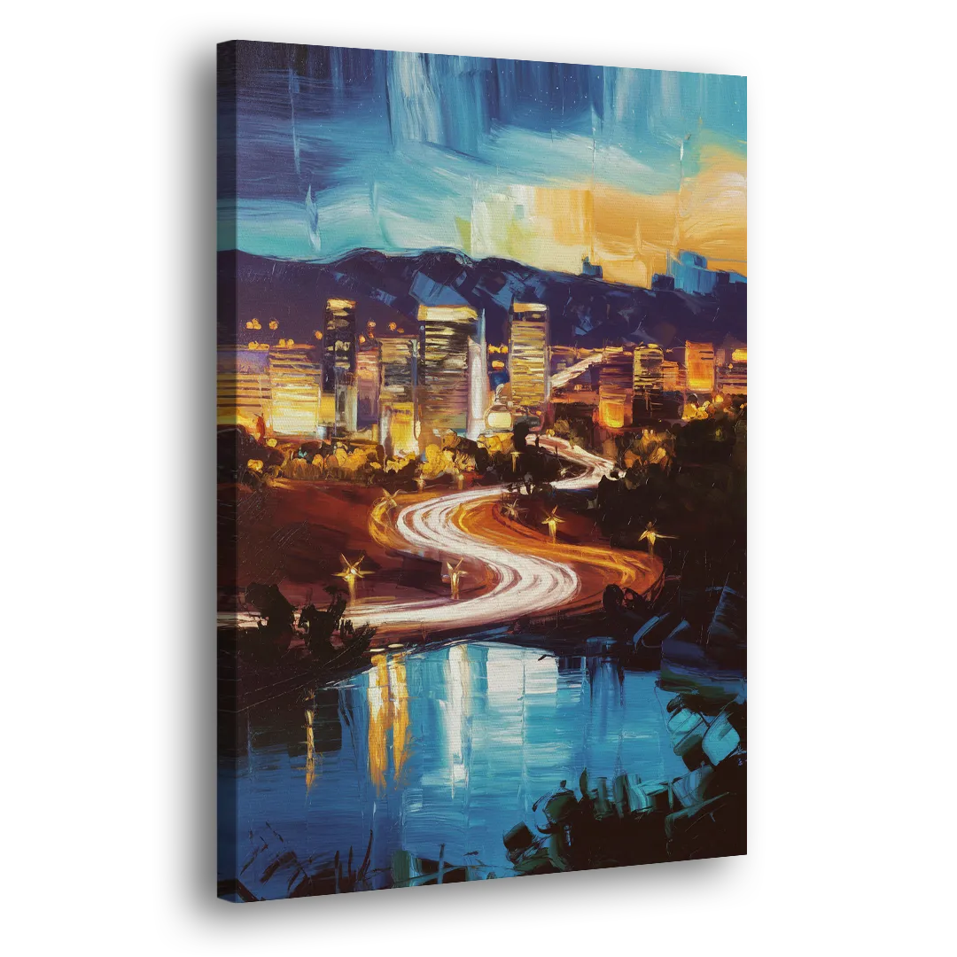 Henderson Nightscape Side - Canvas Wall Art
