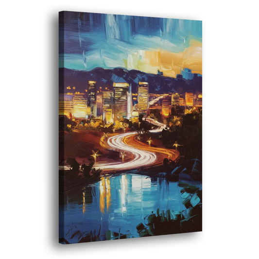 Henderson Nightscape Side - Canvas Wall Art