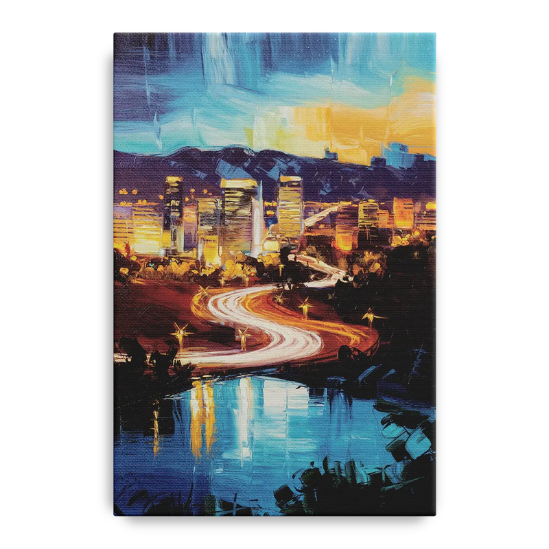 Henderson Nightscape Front - Canvas Wall Art
