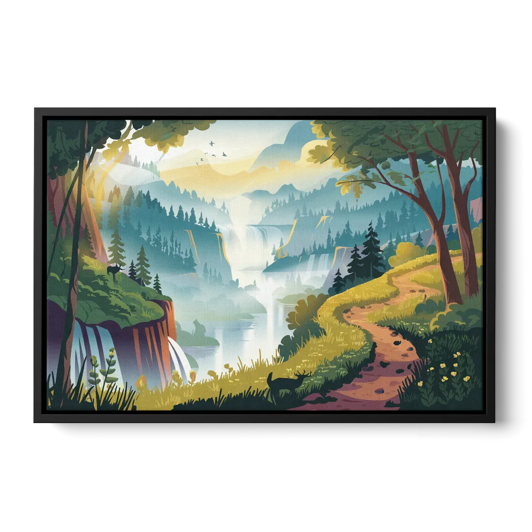 Henderson Scenic Trails Front - Black Canvas Wall Art