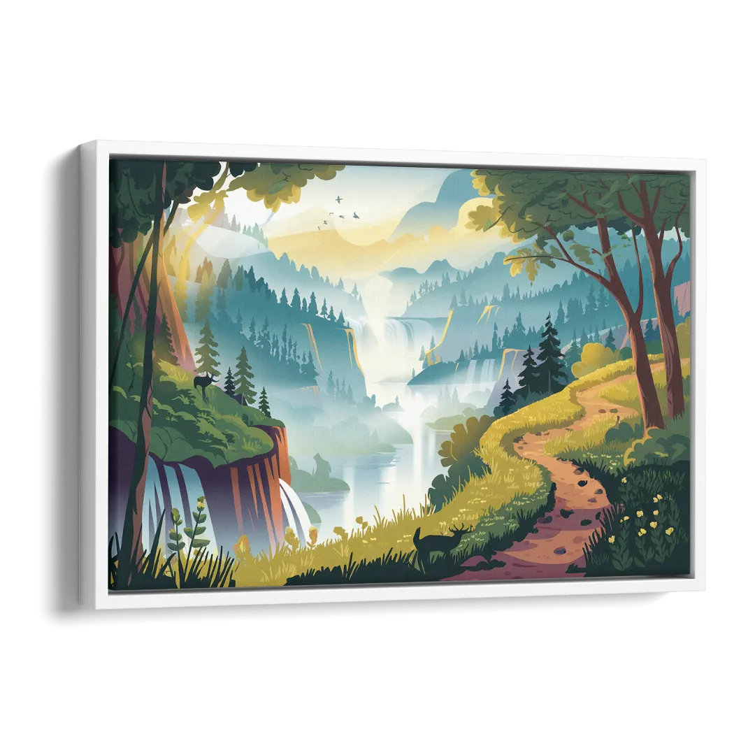 Henderson Scenic Trails Side - White Canvas Wall Art