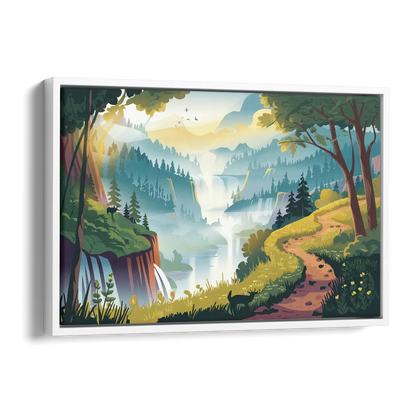 Henderson Scenic Trails Side - White Canvas Wall Art
