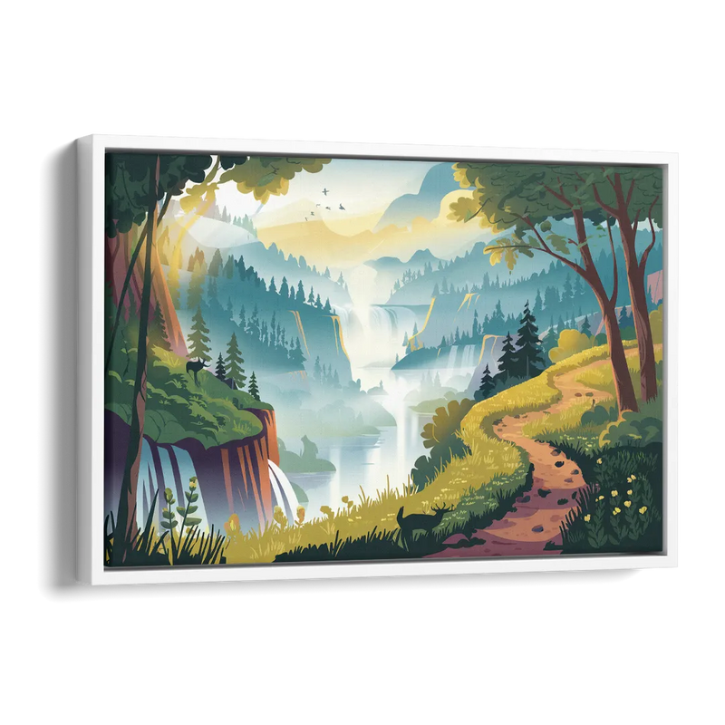 Henderson Scenic Trails Side - White Canvas Wall Art