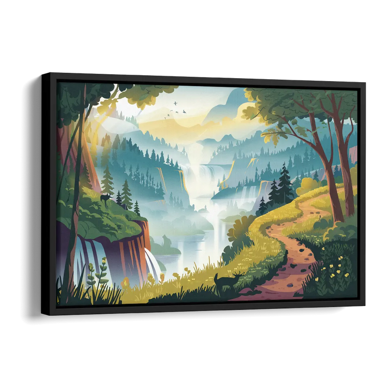 Henderson Scenic Trails Side - Black Canvas Wall Art
