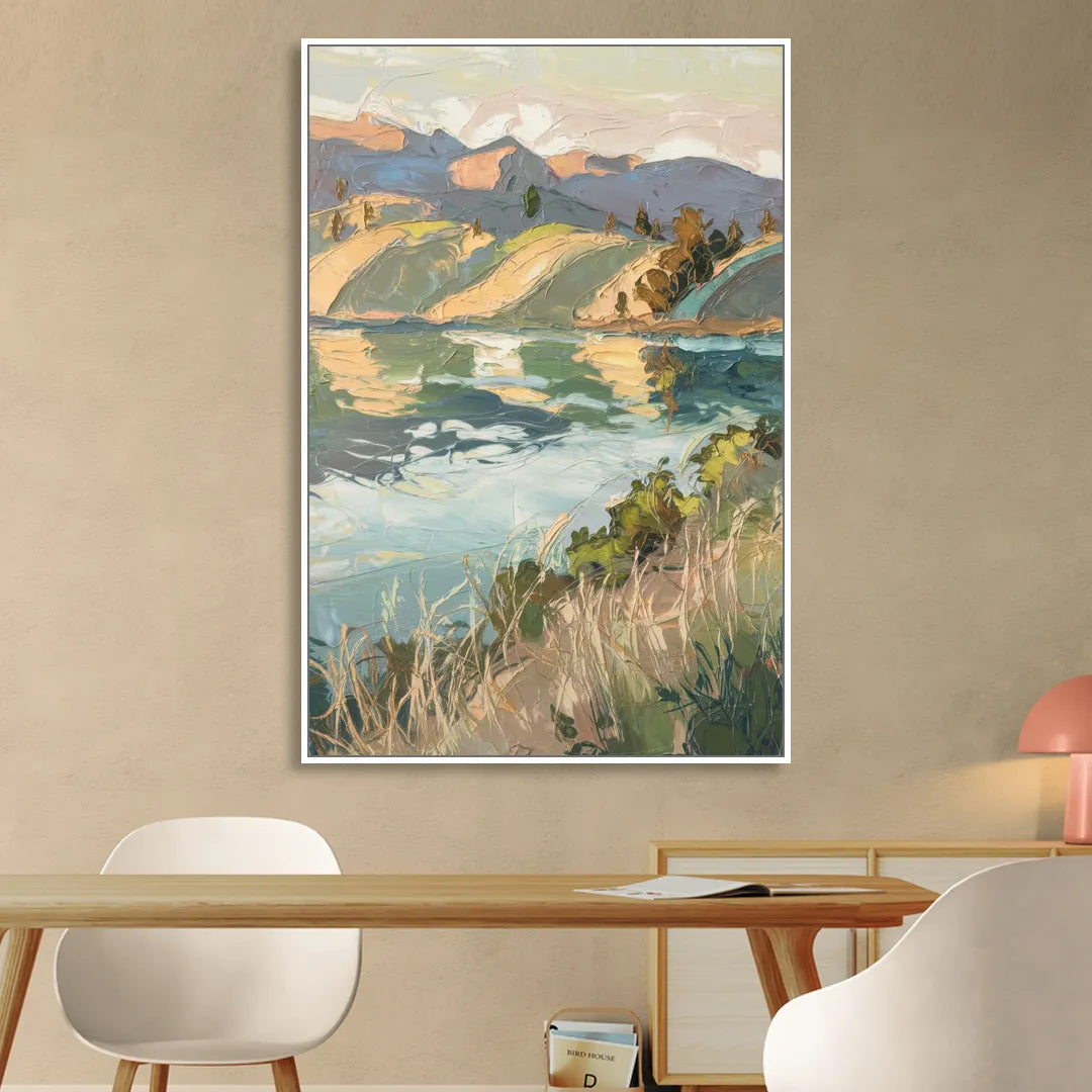 Henderson Serene Landscapes Living Room - White Canvas Wall Art