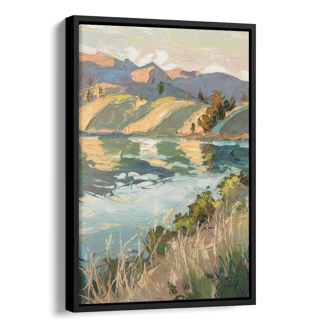 Henderson Serene Landscapes Side - Black Canvas Wall Art