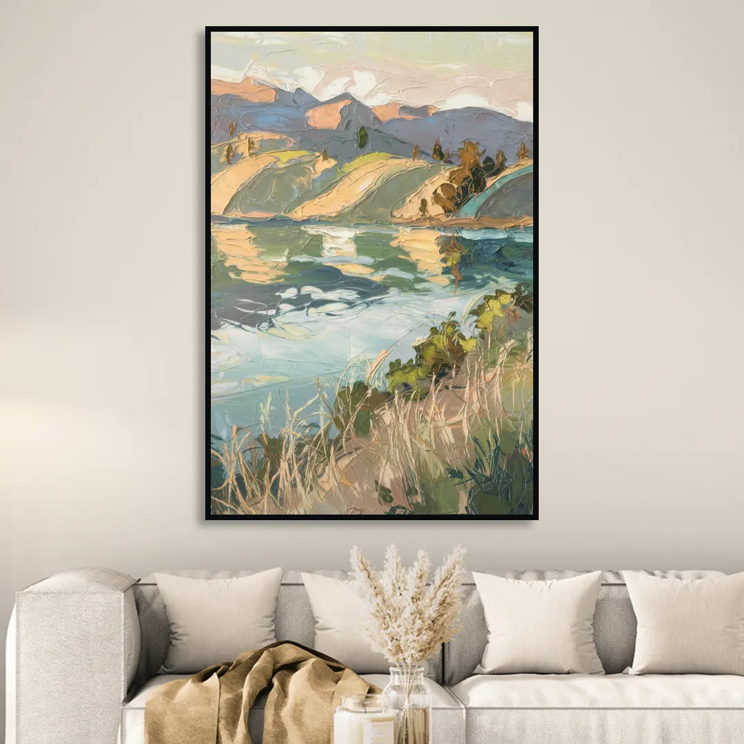 Henderson Serene Landscapes Sitting Room - Black Canvas Wall Art