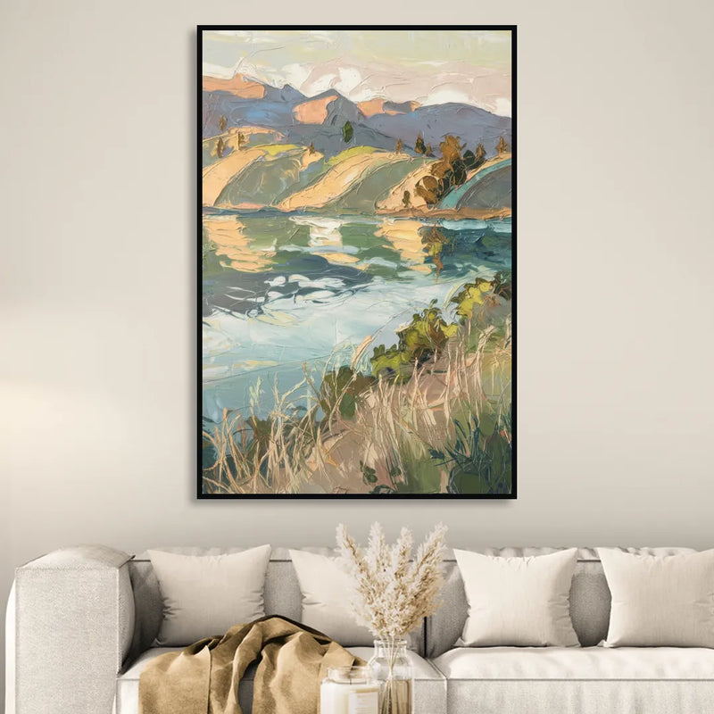 Henderson Serene Landscapes Sitting Room - Black Canvas Wall Art