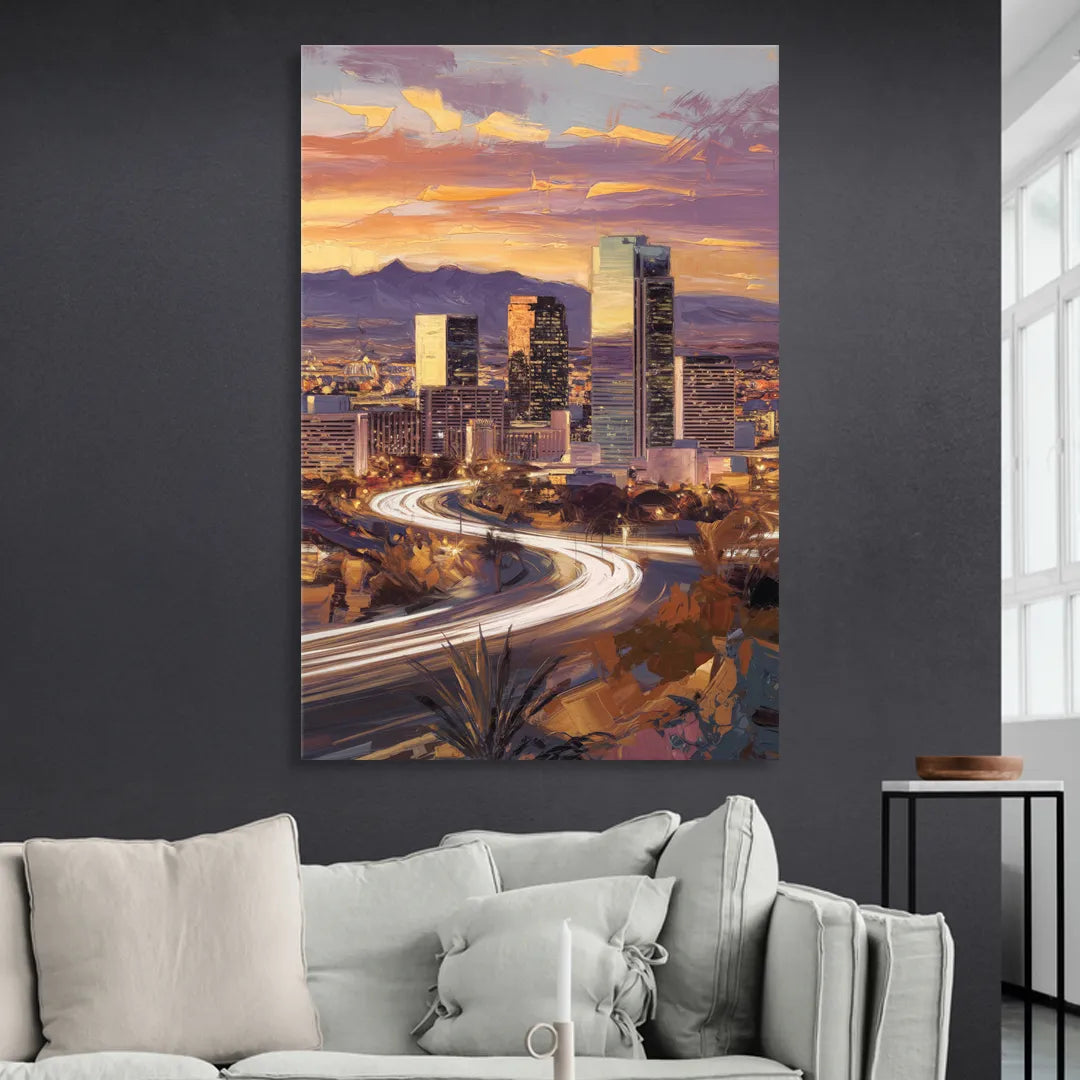 Henderson Skyline Views Living Room - Canvas Wall Art