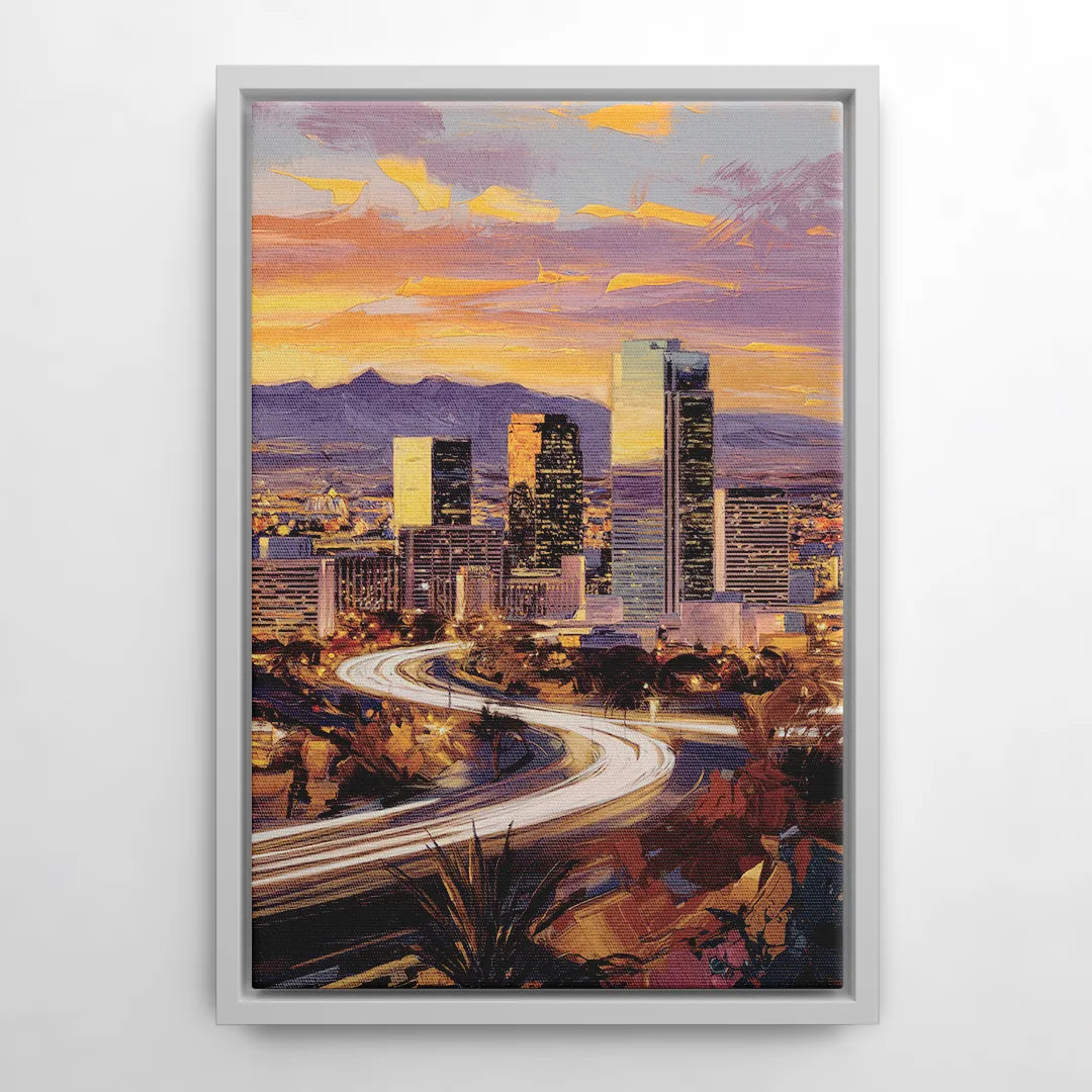 Henderson Skyline Views - White Frame Canvas