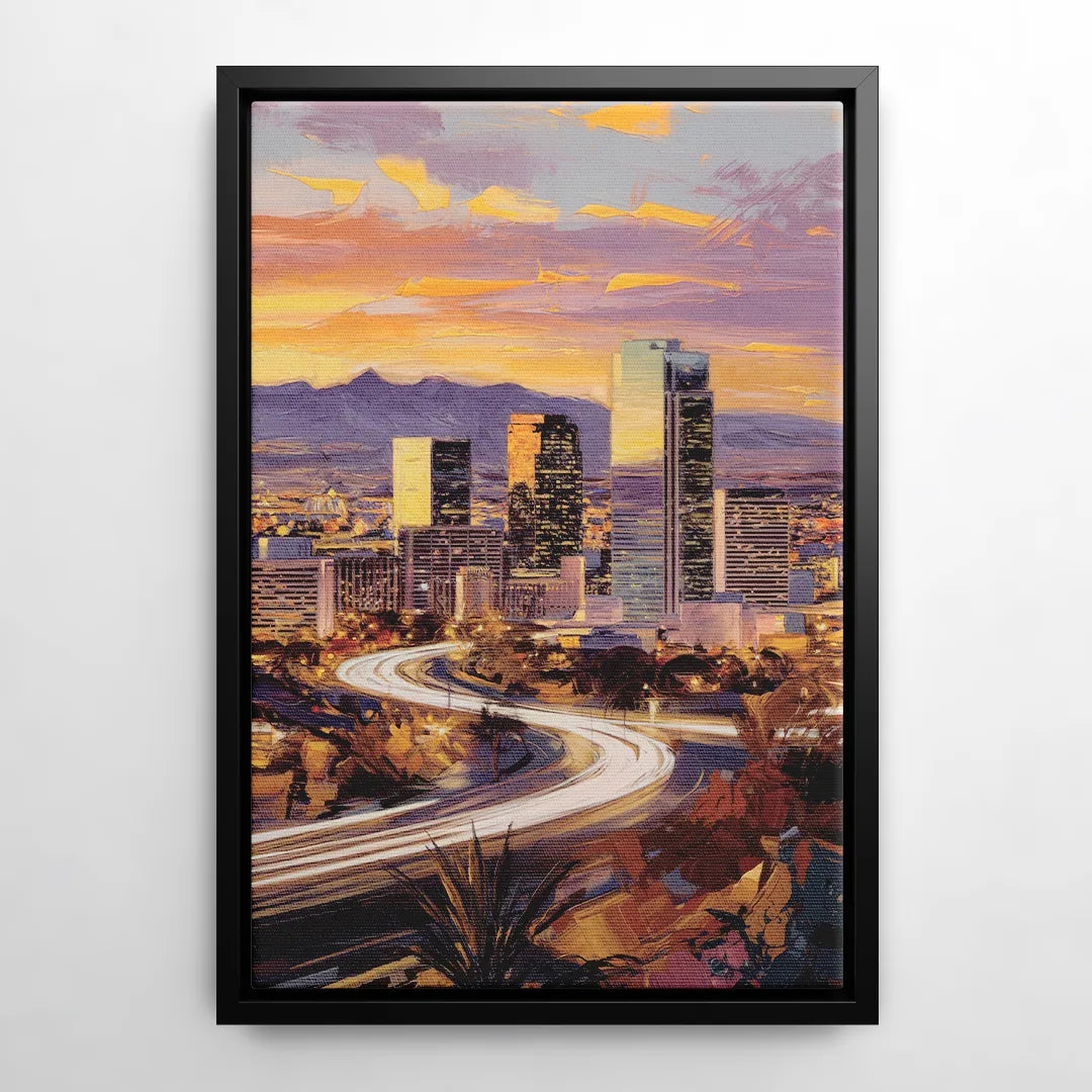 Henderson Skyline Views - Black Frame Canvas