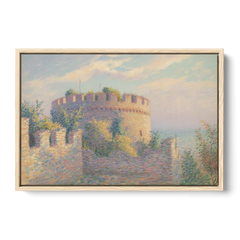 Heptapyrgion Fortress - Oak Framed Canvas Wall Art - Front
