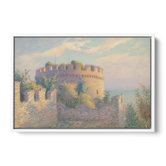 Heptapyrgion Fortress - White Framed Canvas Wall Art - Front