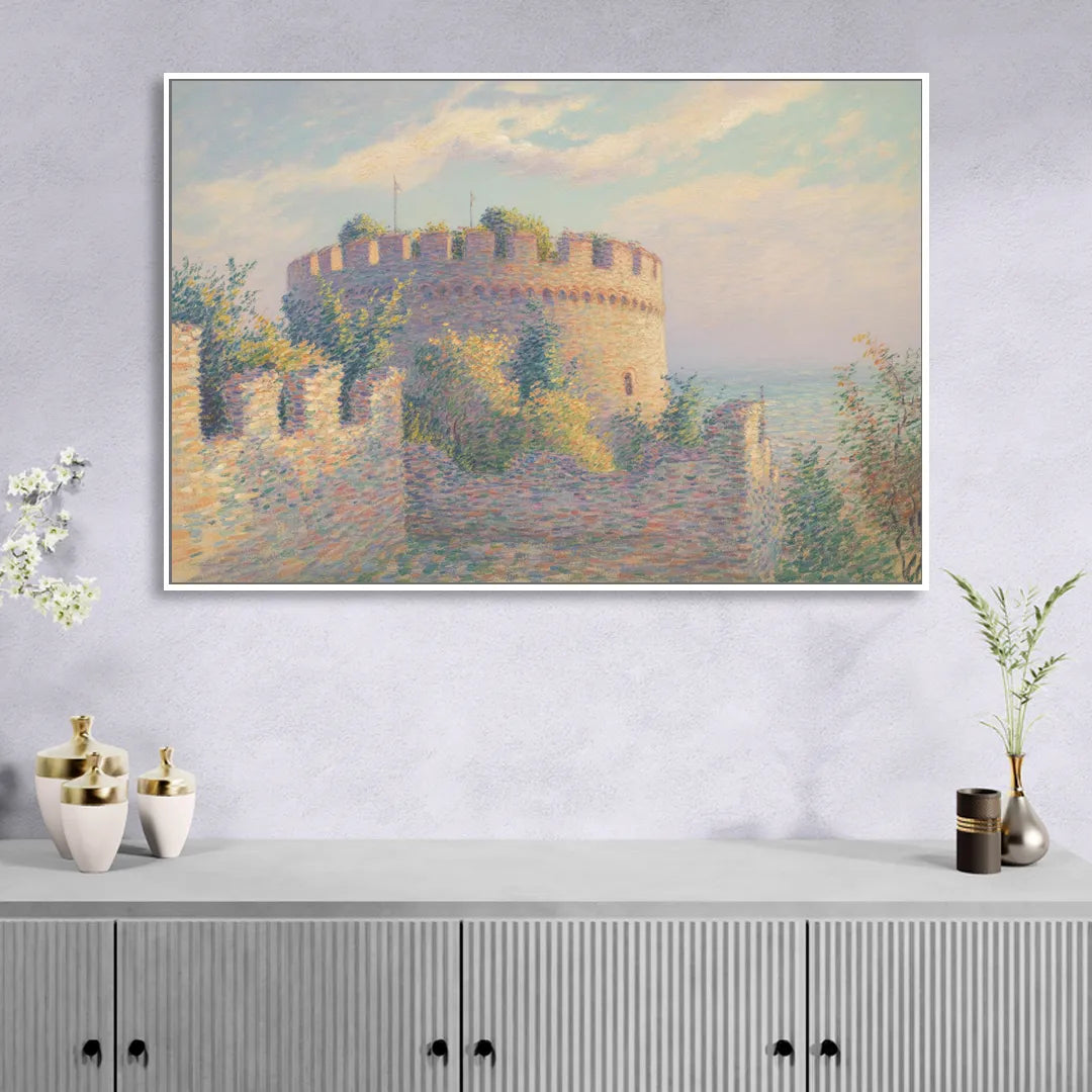 Heptapyrgion Fortress Sitting Room - White Canvas Wall Art